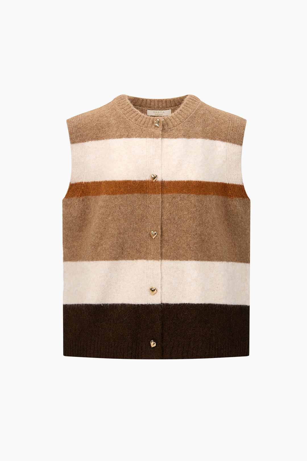 Heart-Buttons-Striped-Sleeveless-Vest-in-Neutral-Front