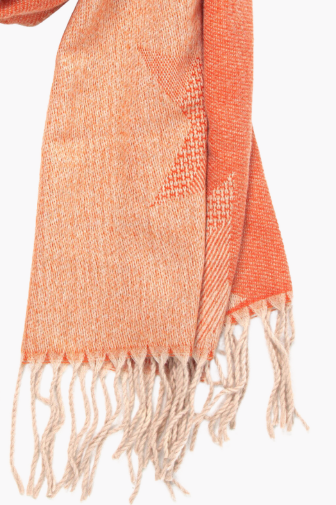 Orange Large Ombre Star Print Heavyweight Scarf