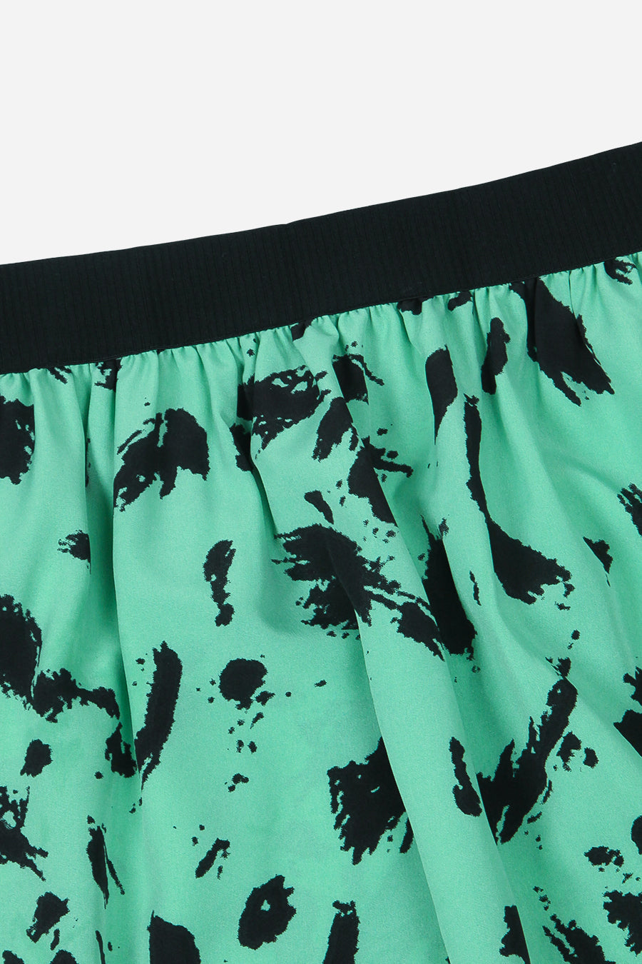 Mint Black Brush Stroke Elasticated Waistband Maxi Skirt