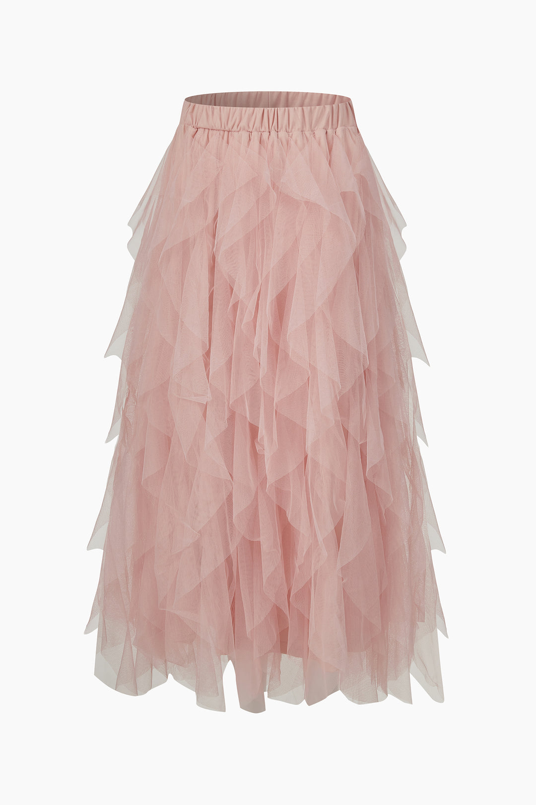 Layla-Dusty-Pink-Layered-Tulle-Maxi-Skirt-Front