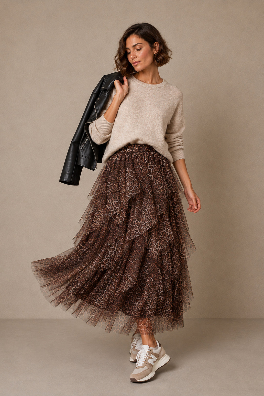 Leopard-Print-Layered-Tulle-Maxi-Skirt-in-Brown
