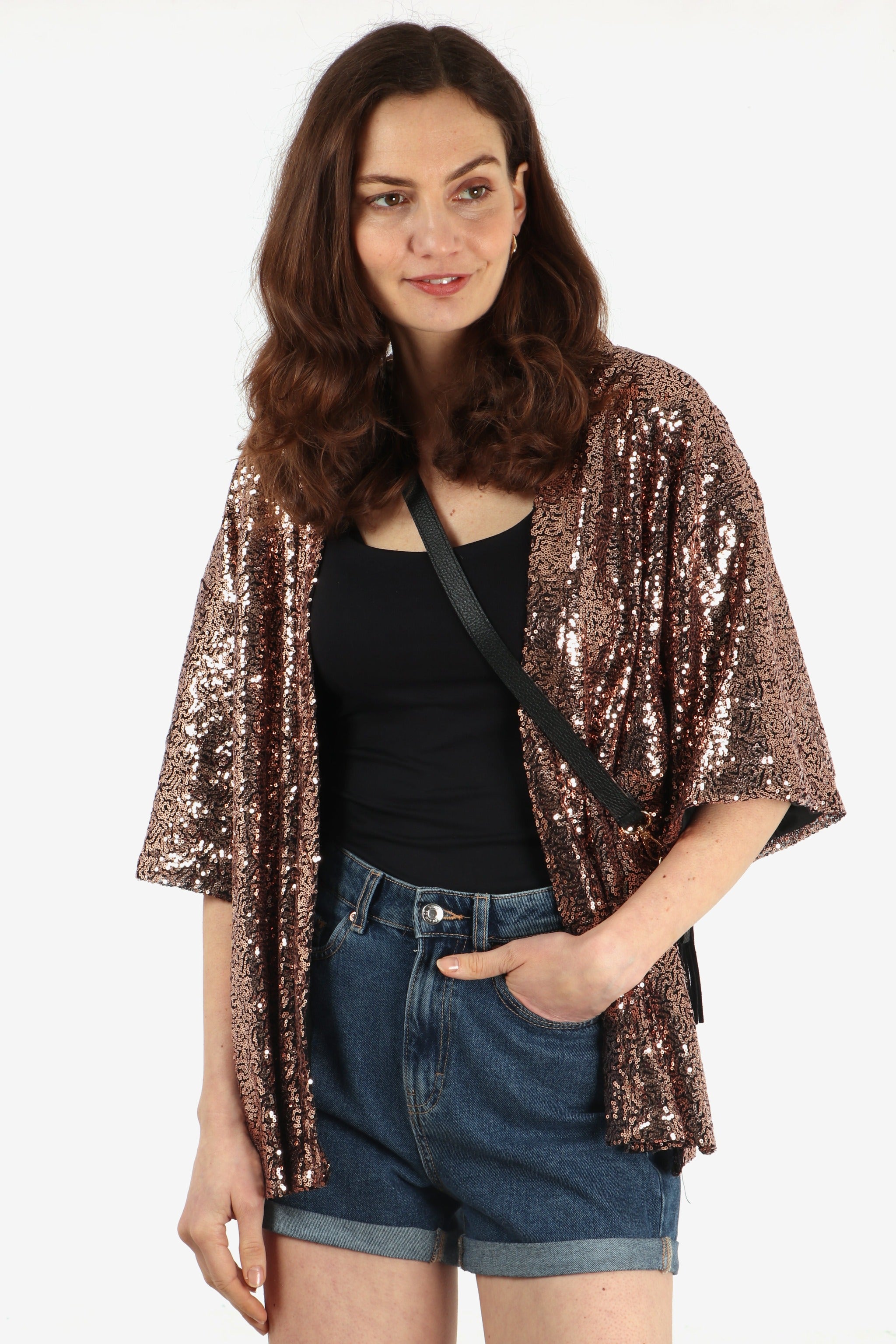 Ladies sparkly hot sale evening jackets