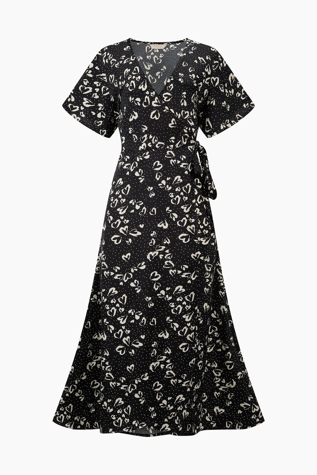 Love-Hearts-Midaxi-Wrap-Dress-in-Black-Front