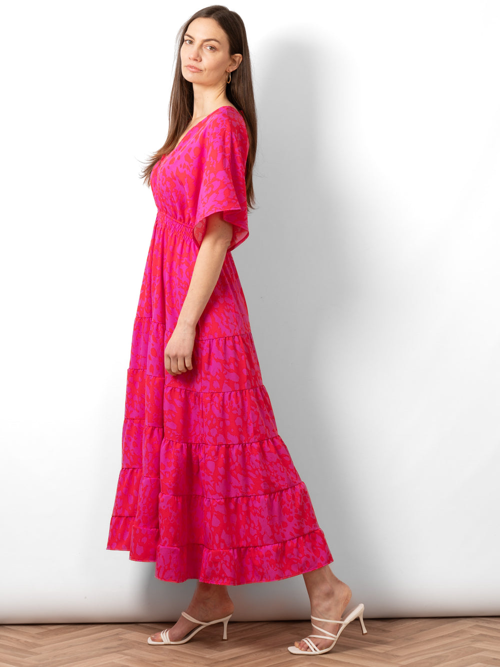 sienna-maxi-kaftan-dress-hot-pink-abstract-print-tiered-skirt