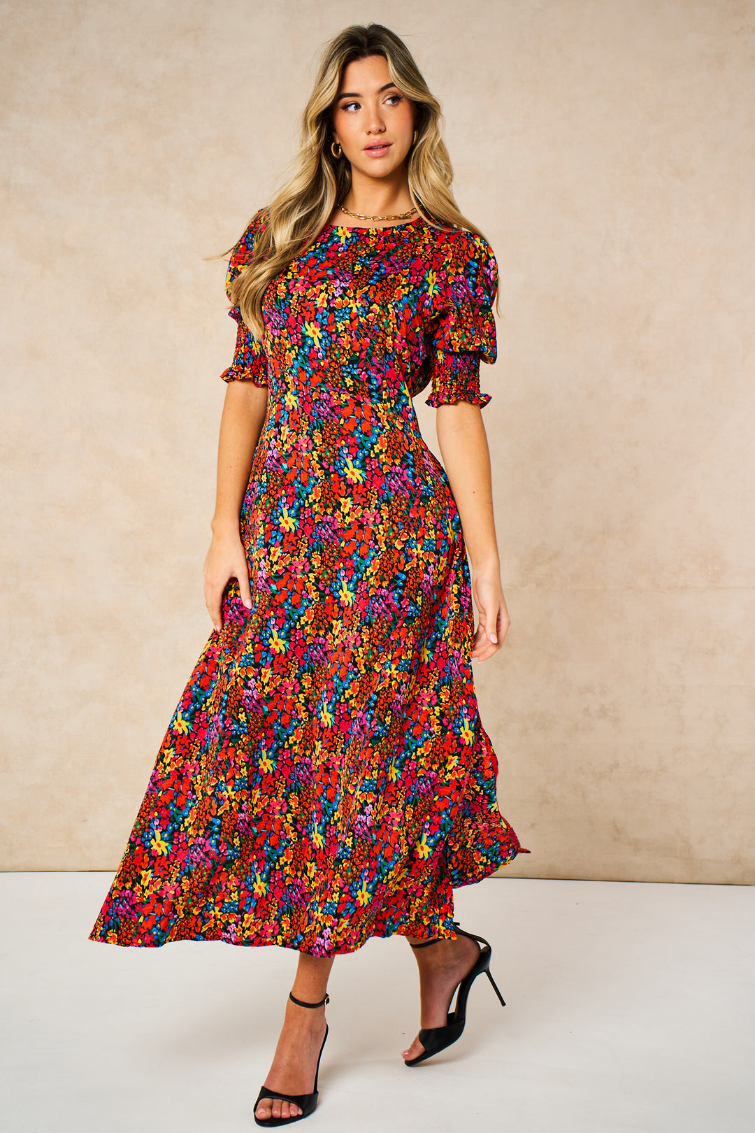 Ditsy-Floral-Midi-Tea-Dress-in-Multi-product-styled