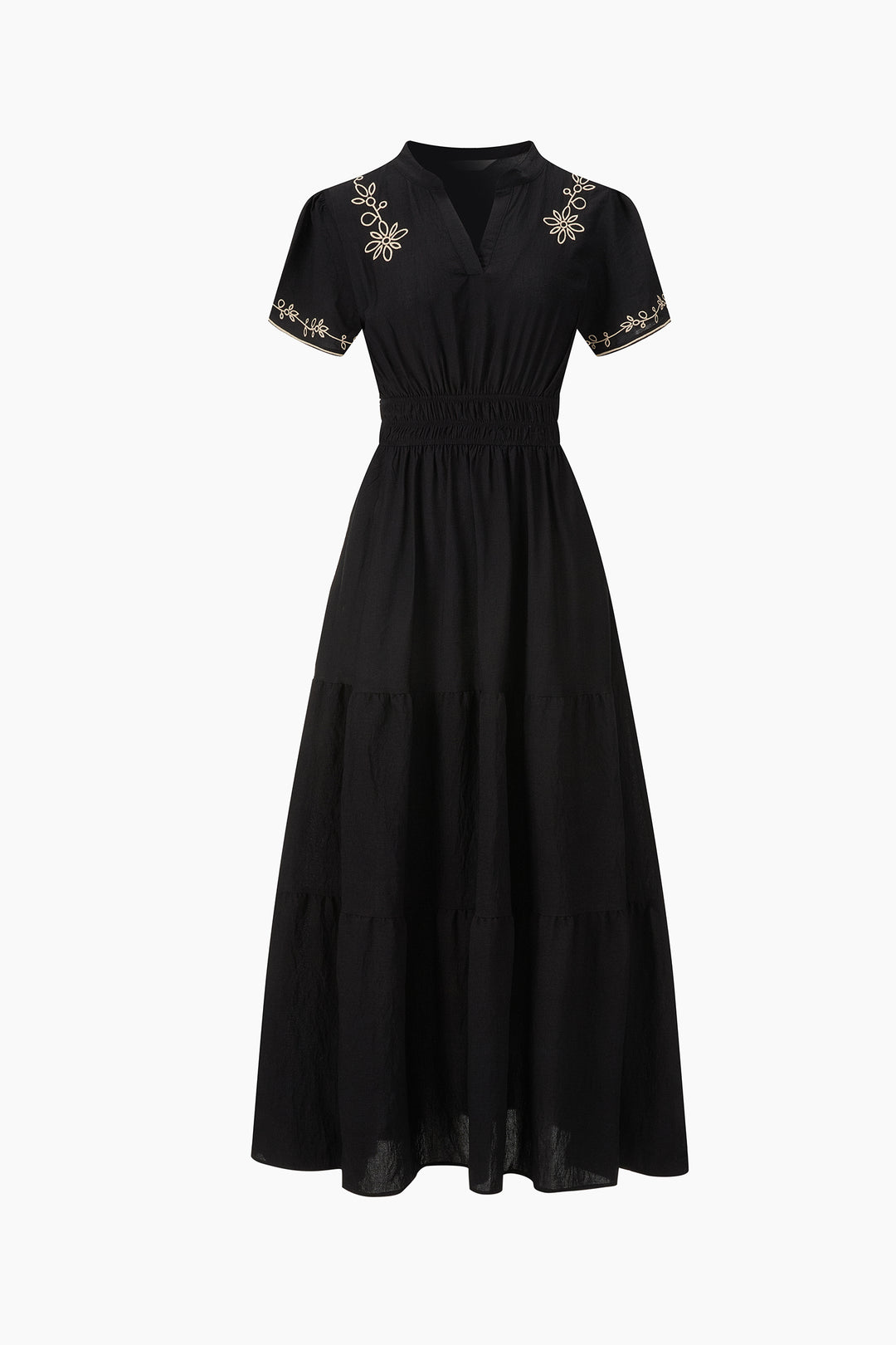 Embroidered-Tiered-Maxi-Dress-in-Black-product-image