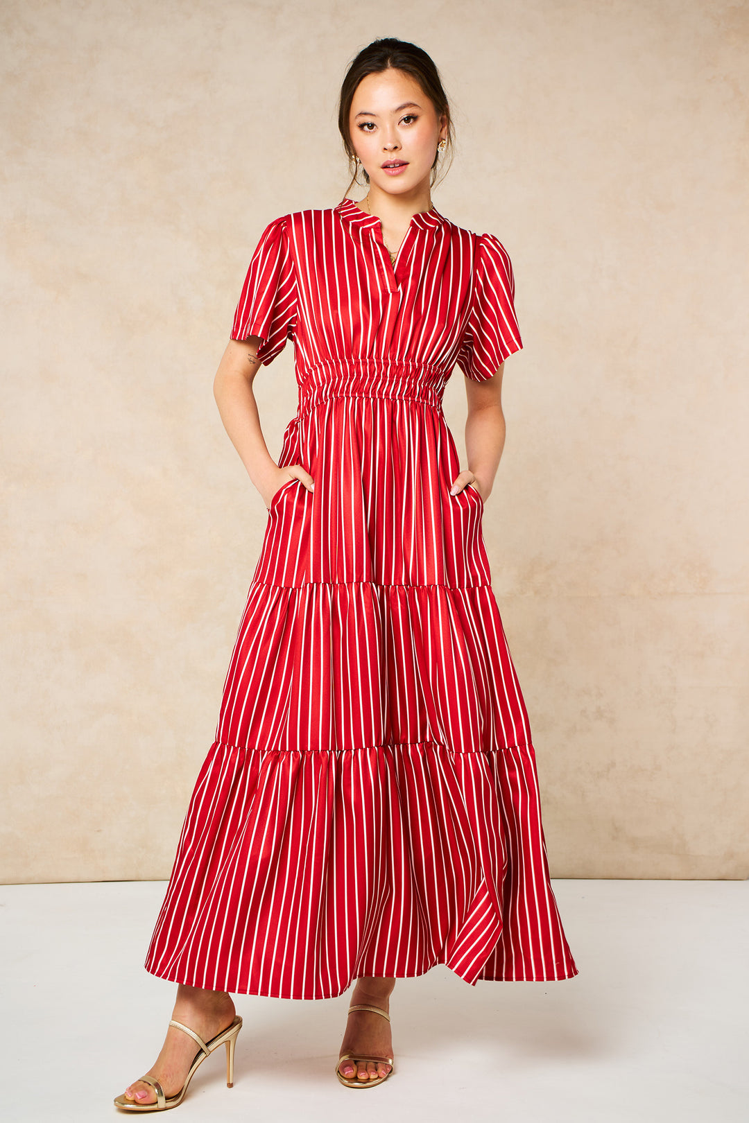 Striped-Tiered-Maxi-Dress-in-Red-Front