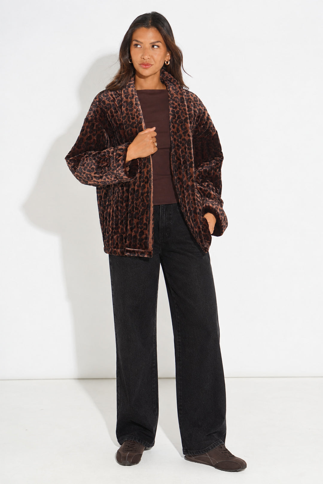 Velvet-Leopard-Print-Kimono-Jacket-in-Brown