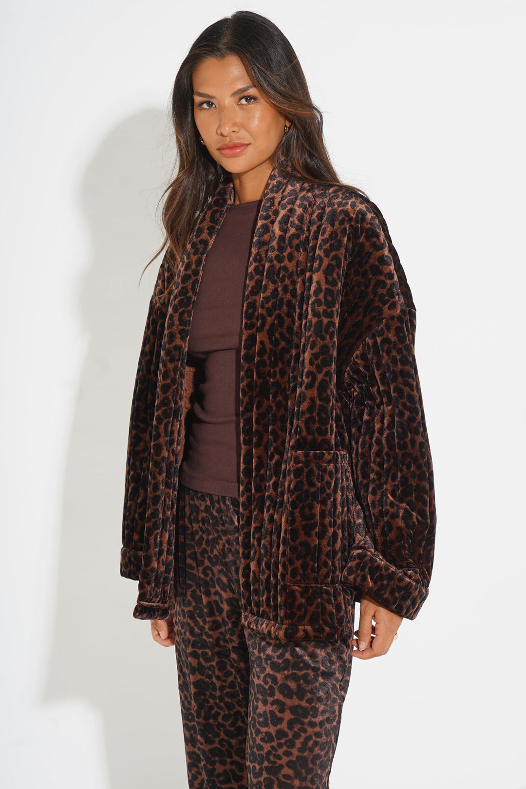 Velvet-Leopard-Print-Kimono-Jacket-in-Brown