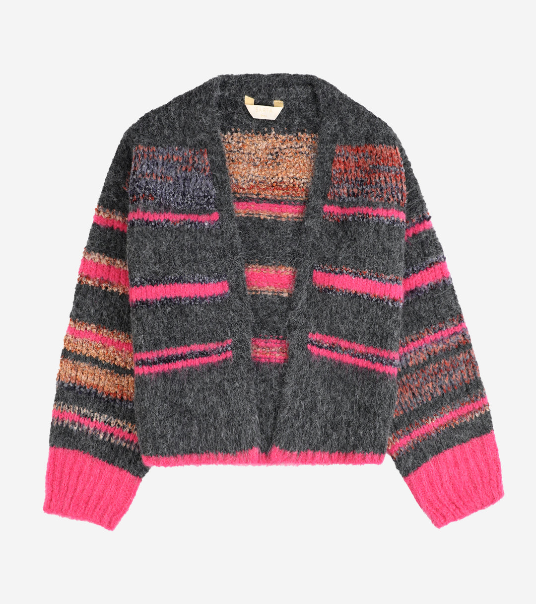 brodie-wool-blend-cardigan-dark-grey-pink-colourblock-stripe-knitted