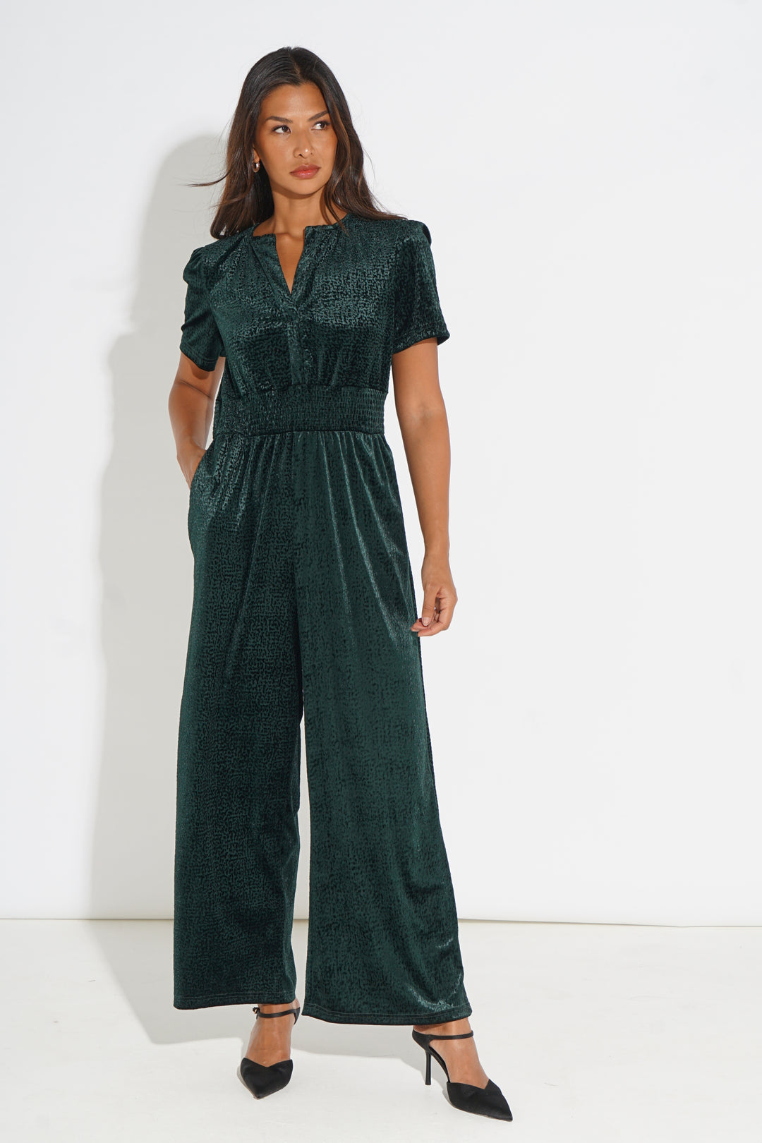 Textured-Velvet-Lydia-Jumpsuit-in-Green