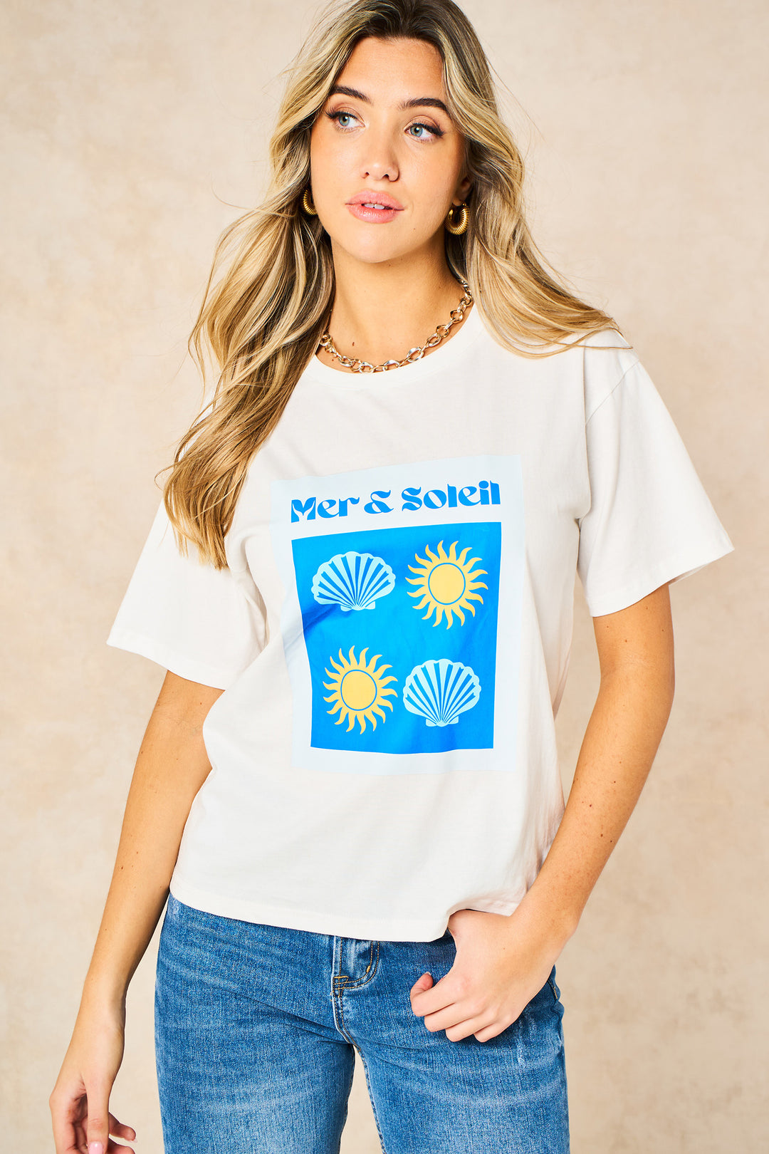 Mer-&-Soleil-Short-Sleeve-Cotton-T-Shirt-in-Blue-Front