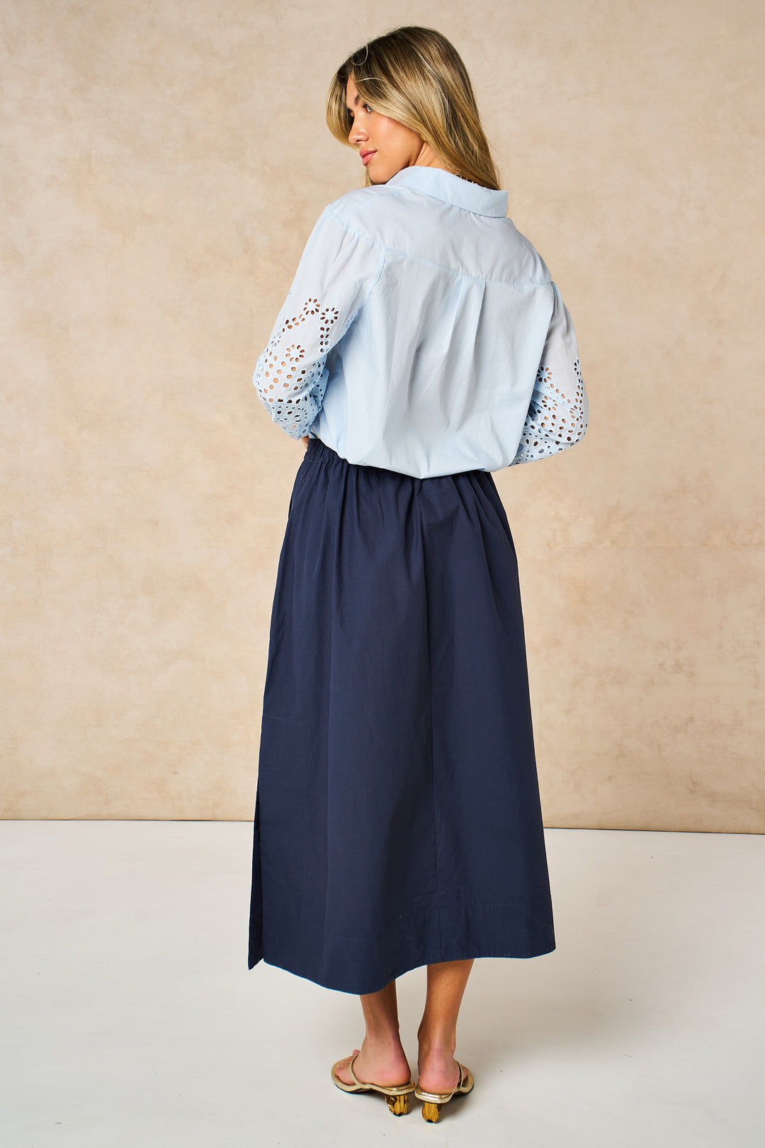 Cotton-Midaxi-Skirt-in-Navy-Blue-back