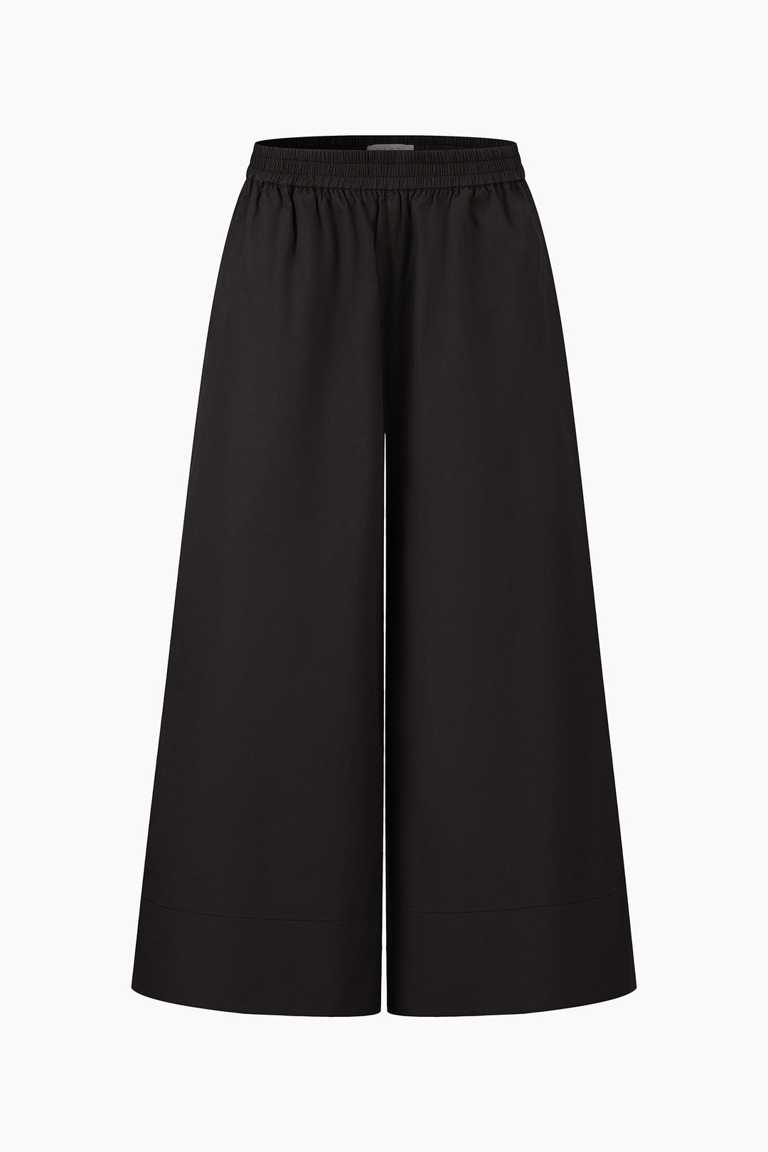 Cropped-Wide-Leg-Cotton-Trousers-in-Black-Front