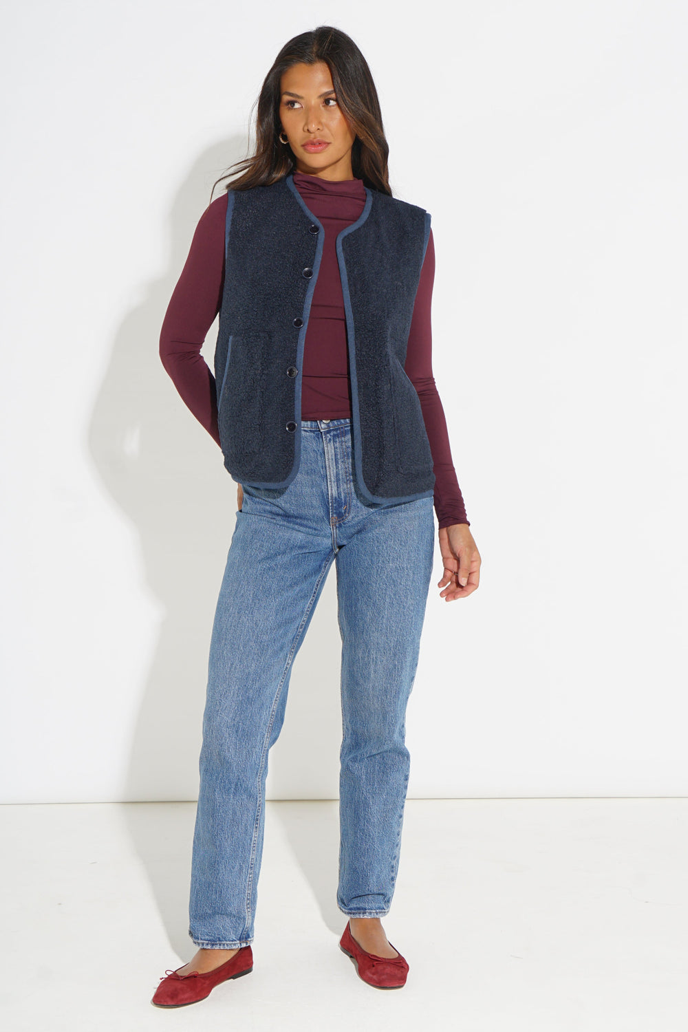 Checkered-Reversible-Gilet-in-Blue