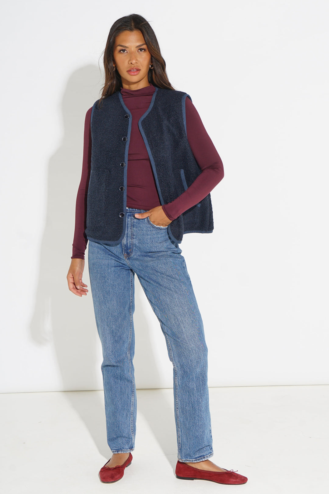 Checkered-Reversible-Gilet-in-Blue