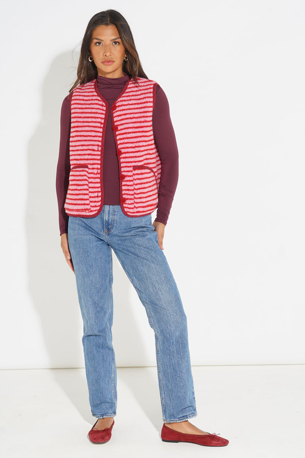 Striped-Reversible-Gilet-in-Pink