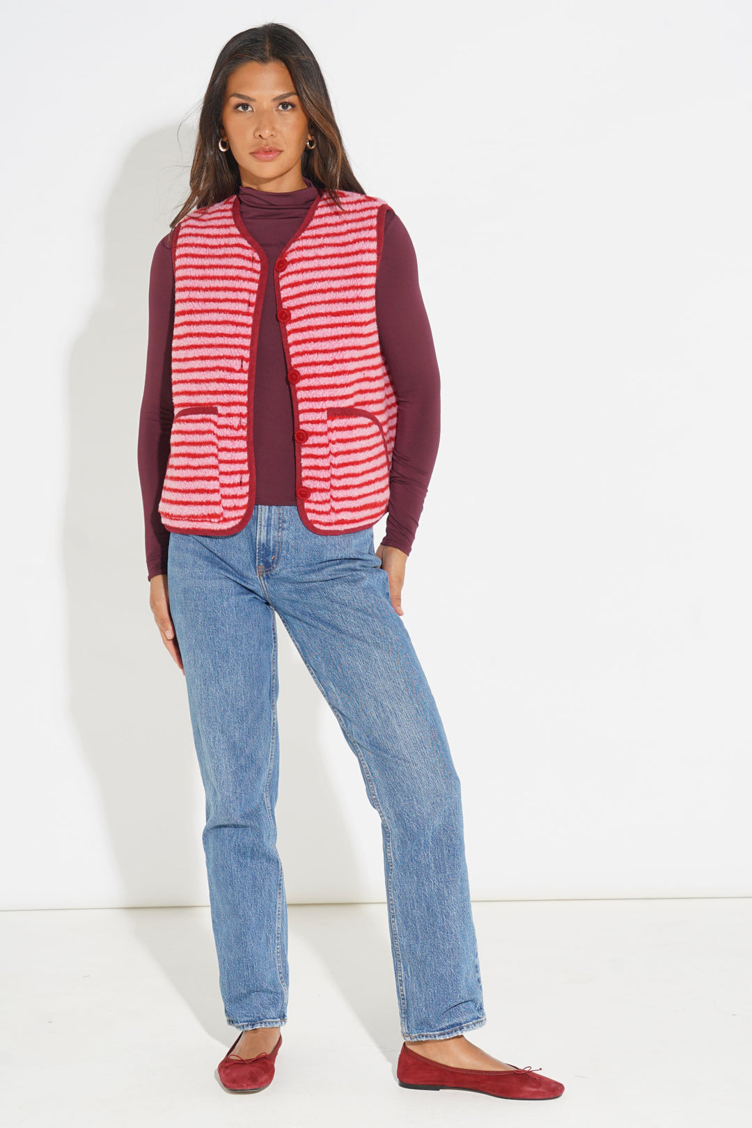 Striped-Reversible-Gilet-in-Pink