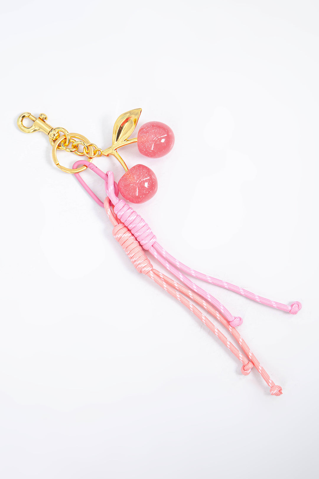 Cherries-Clip-On-Bag-Charm-in-Pink-Lying-Flat