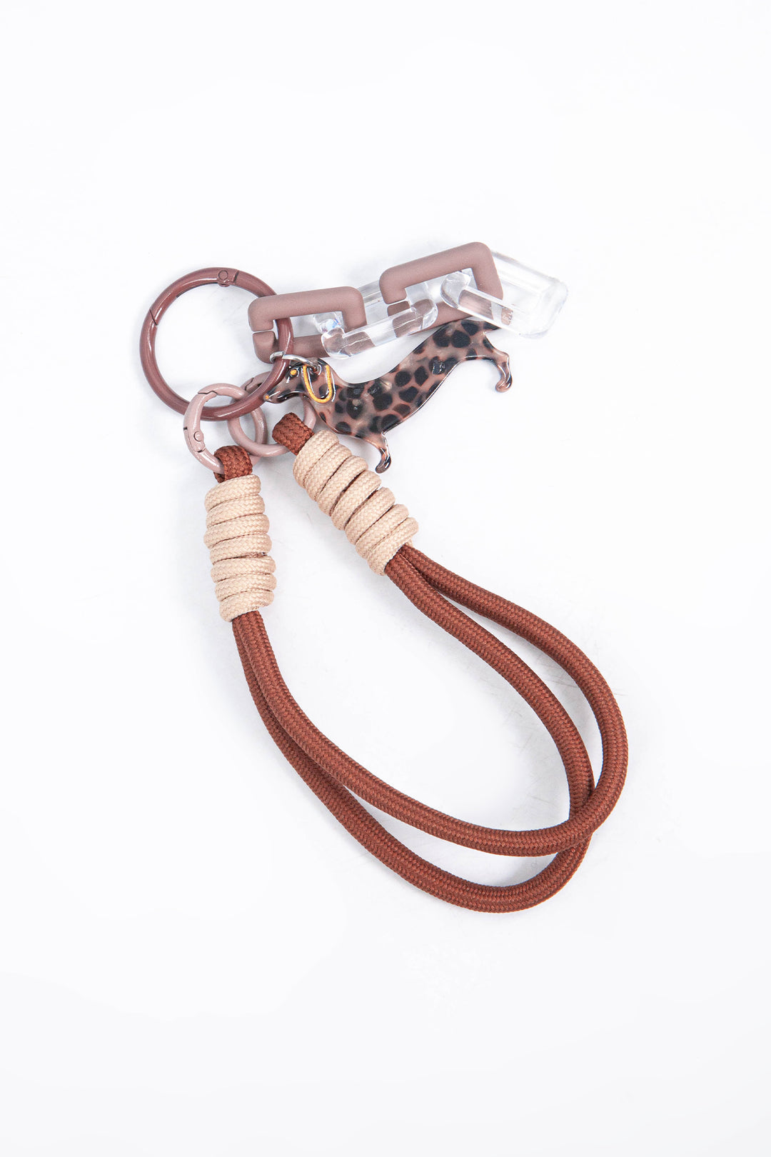 Spotted-Sausage-Dog-Clip-On-Bag-Charm-Lying-Flat