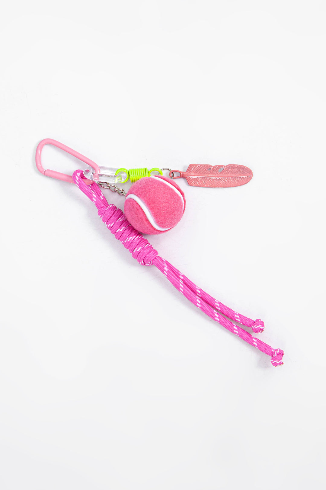 Tennis Ball Clip On Bag Charm in Pink