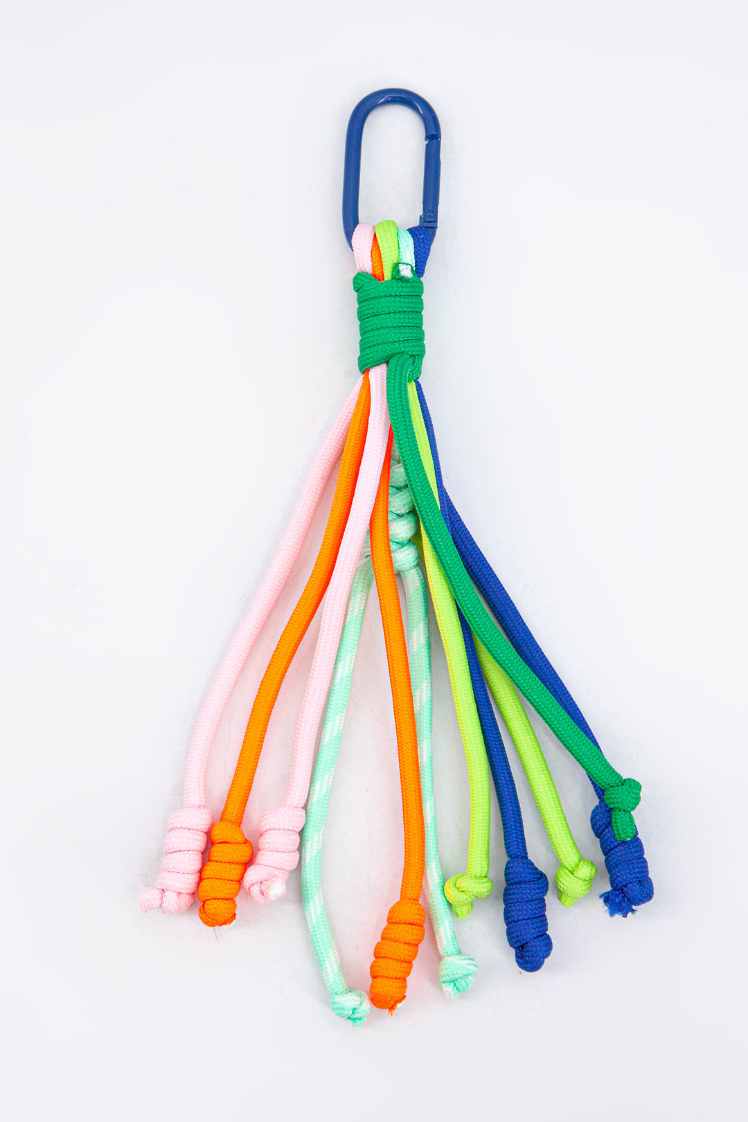 Laces-Clip-On-Bag-Charm-in-Blue/Green-Front