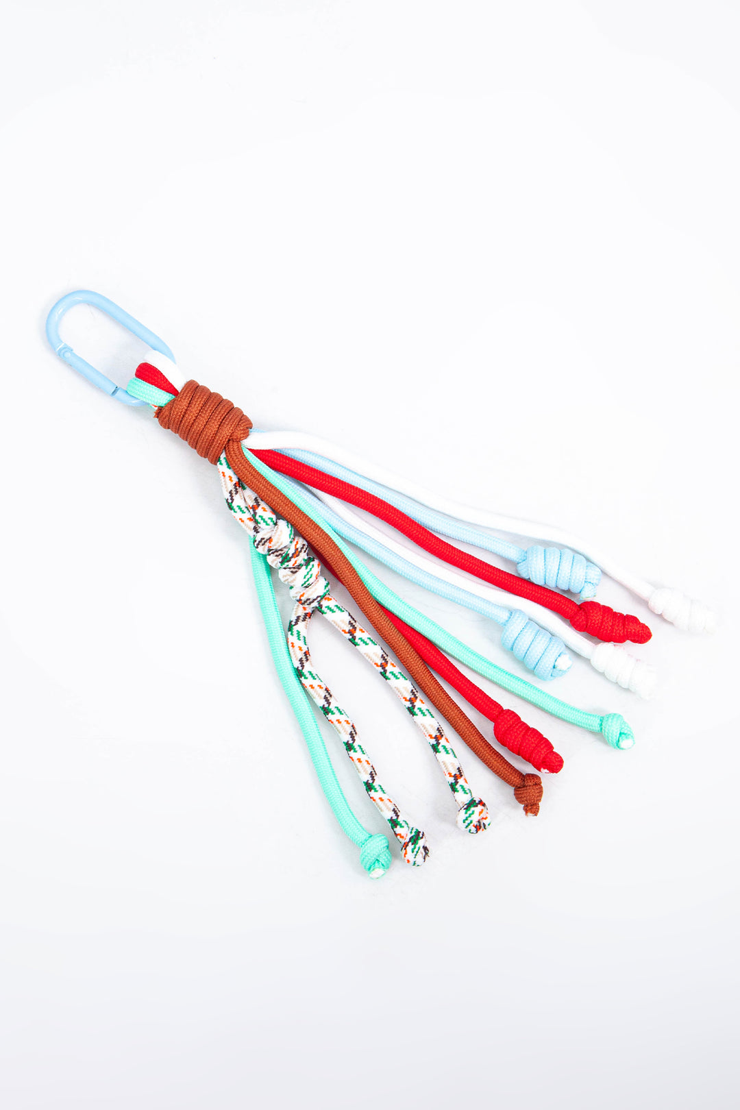 Laces-Clip-On-Bag-Charm-in-Mint/Red-Lying-Flat
