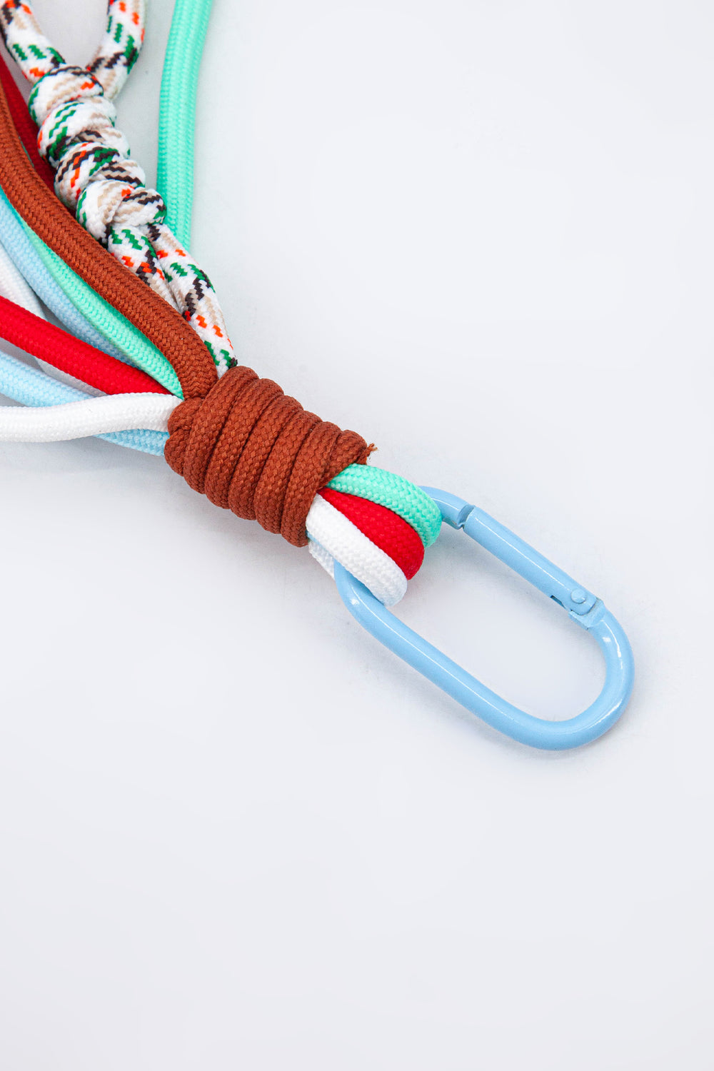 Laces-Clip-On-Bag-Charm-in-Mint/Red-Closeup