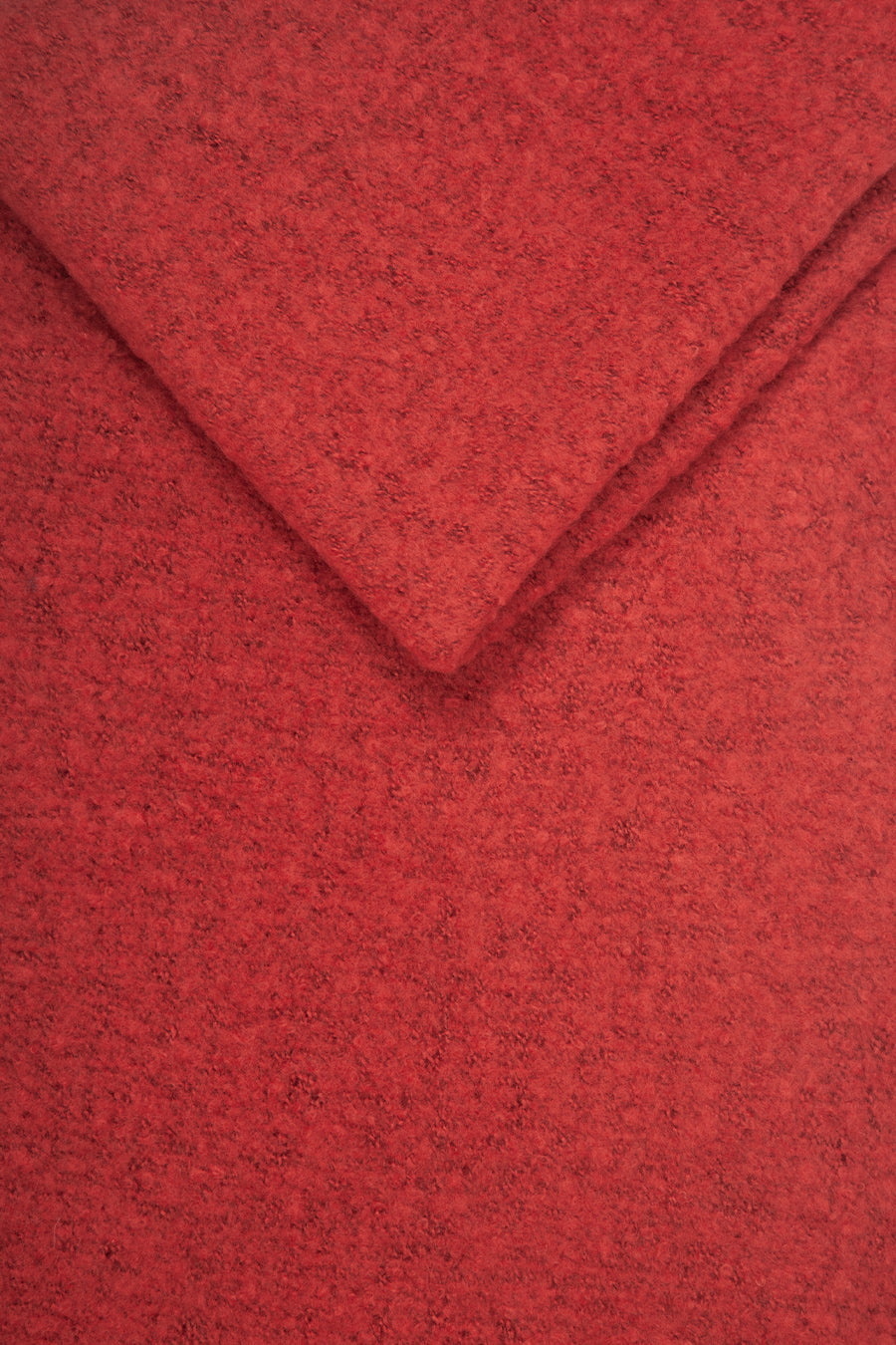 Red Asymmetric Plain Blanket Scarf