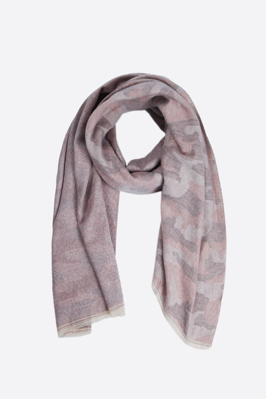 Roze grijze camouflageprint deken sjaal