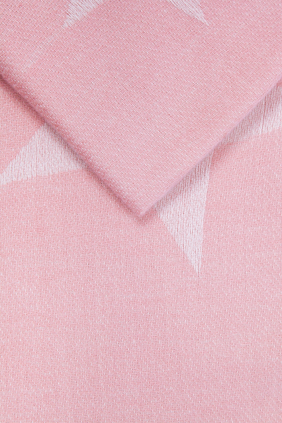 Light Pink Large Star Print Border Blanket Scarf