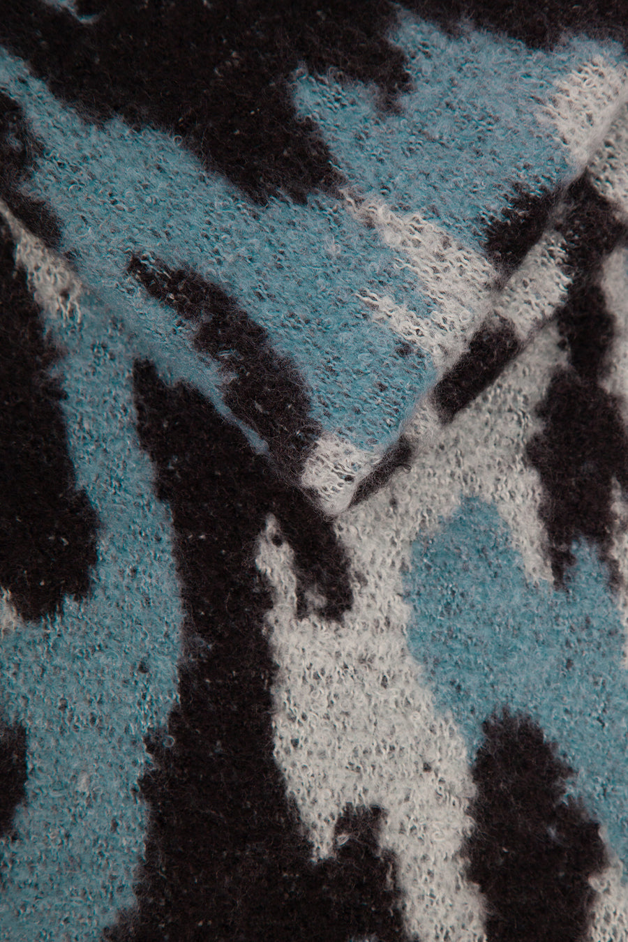 Blue Camouflage Print Blanket Scarf