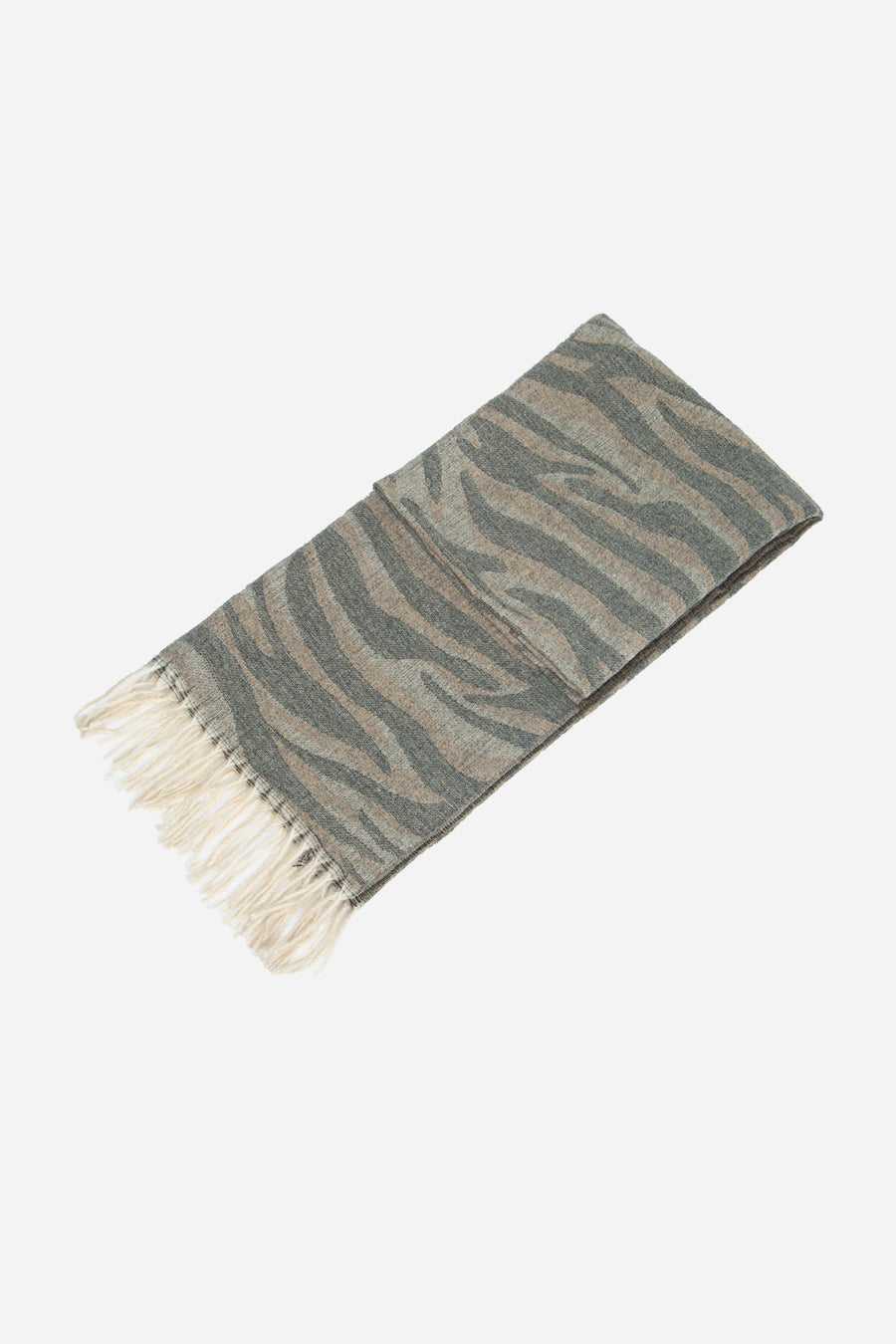 Brown Zebra Print Blanket Scarf
