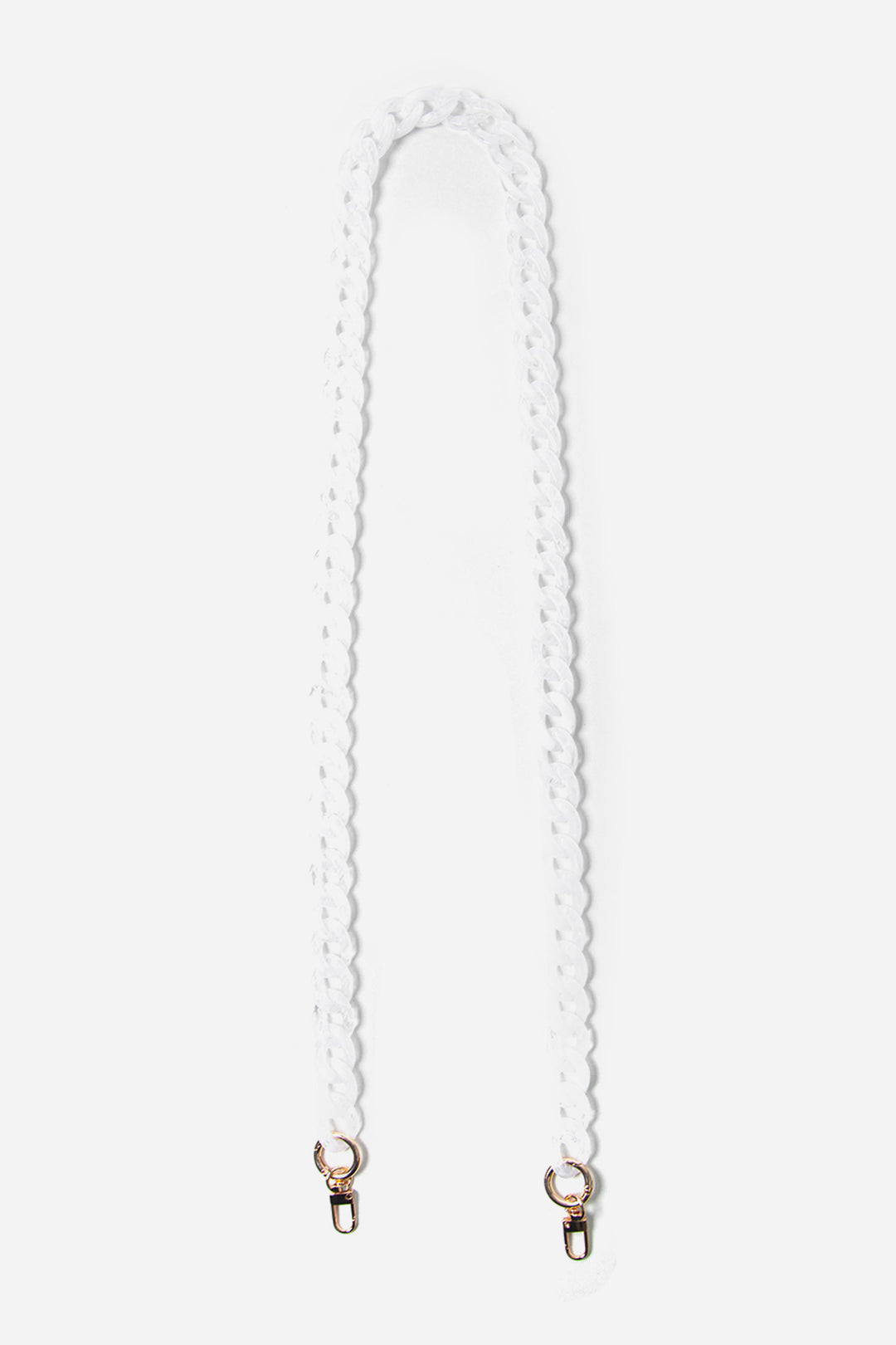 White Curb Style Link Acrylic Bag Strap