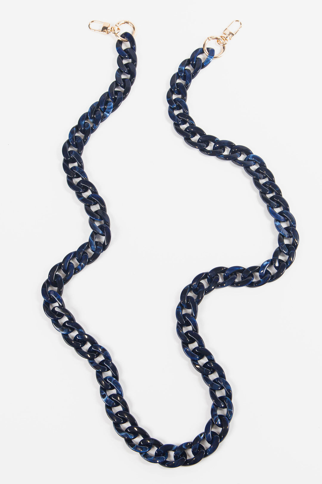 Navy Blue Curb Style Link Acrylic Bag Strap