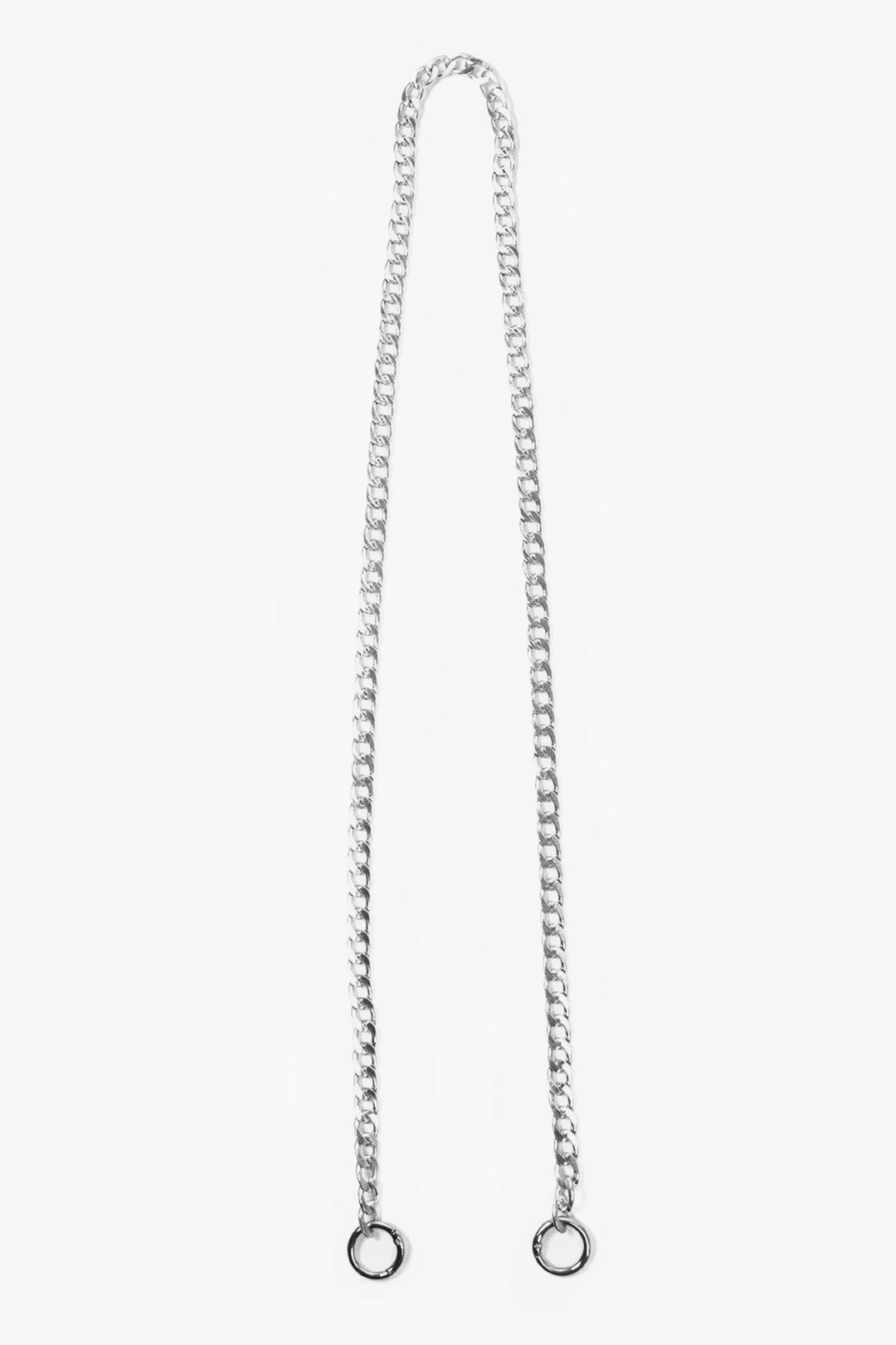 Silver Cuban Style Chain Link Bag Strap