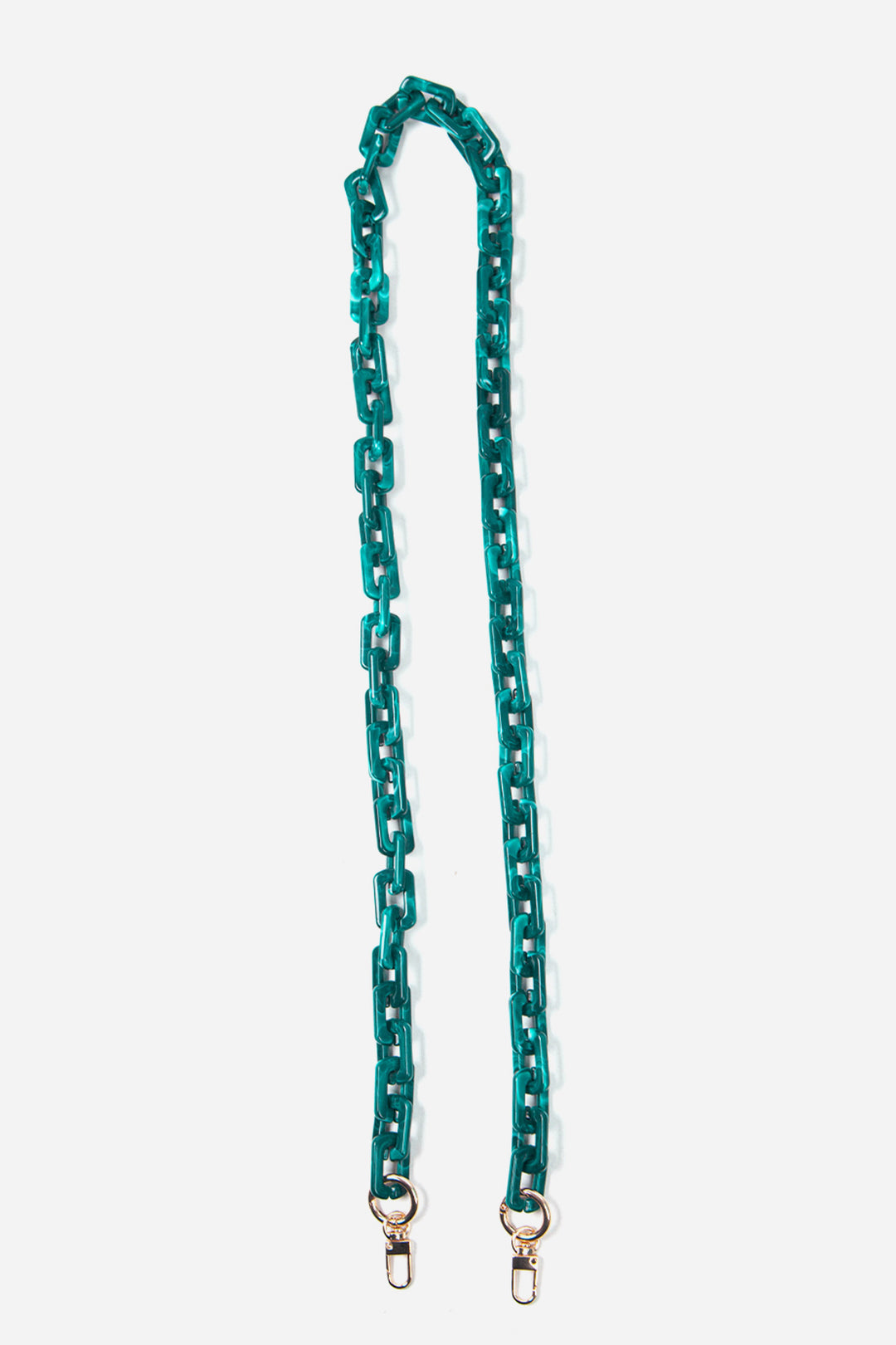 Teal Square Link Acrylic Bag Strap