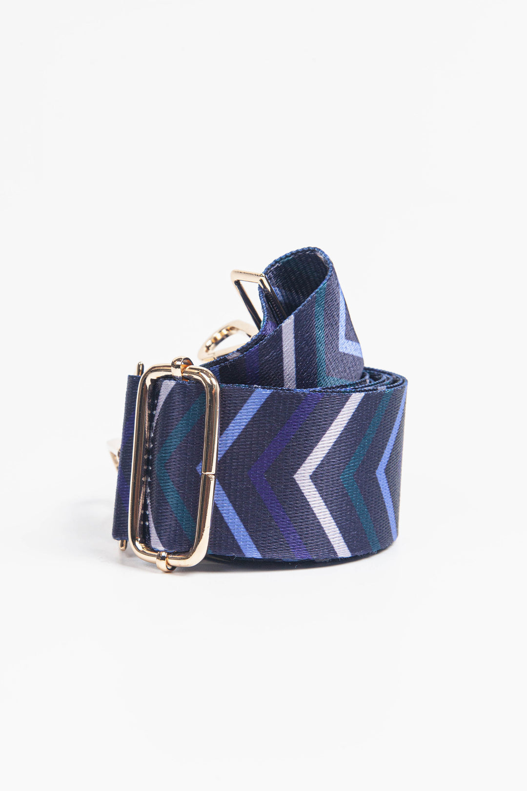 Blue Chevron Print Wide Bag Strap