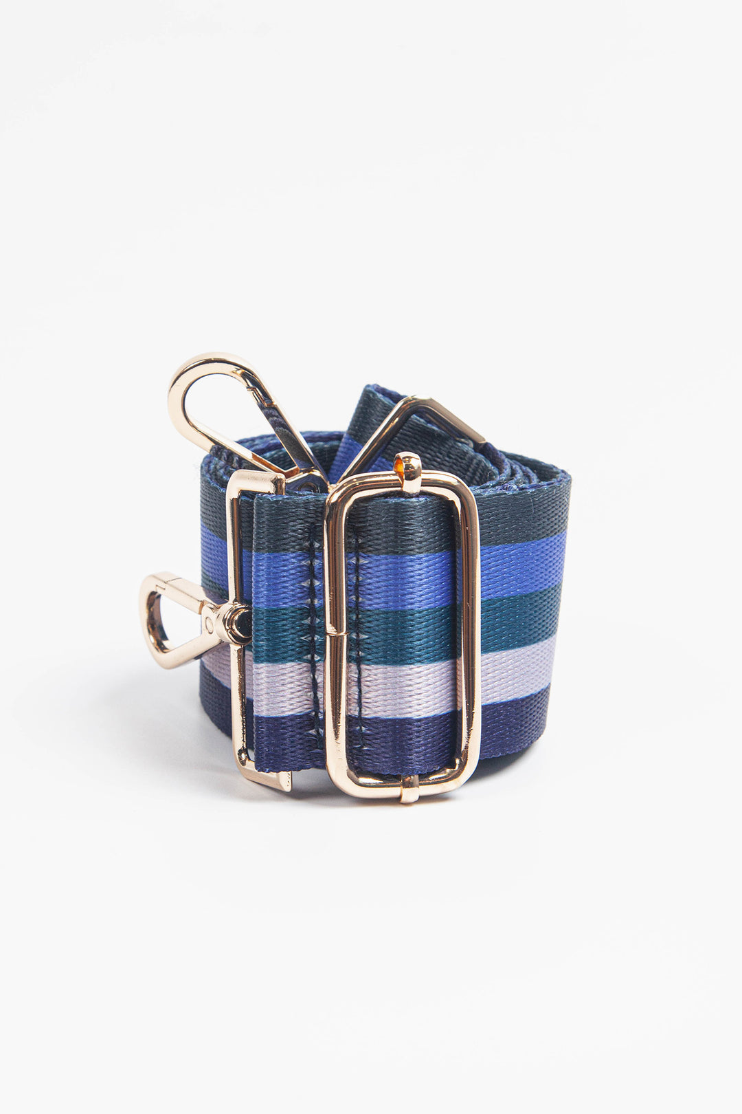 Blue Multi Stripe Wide Bag Strap