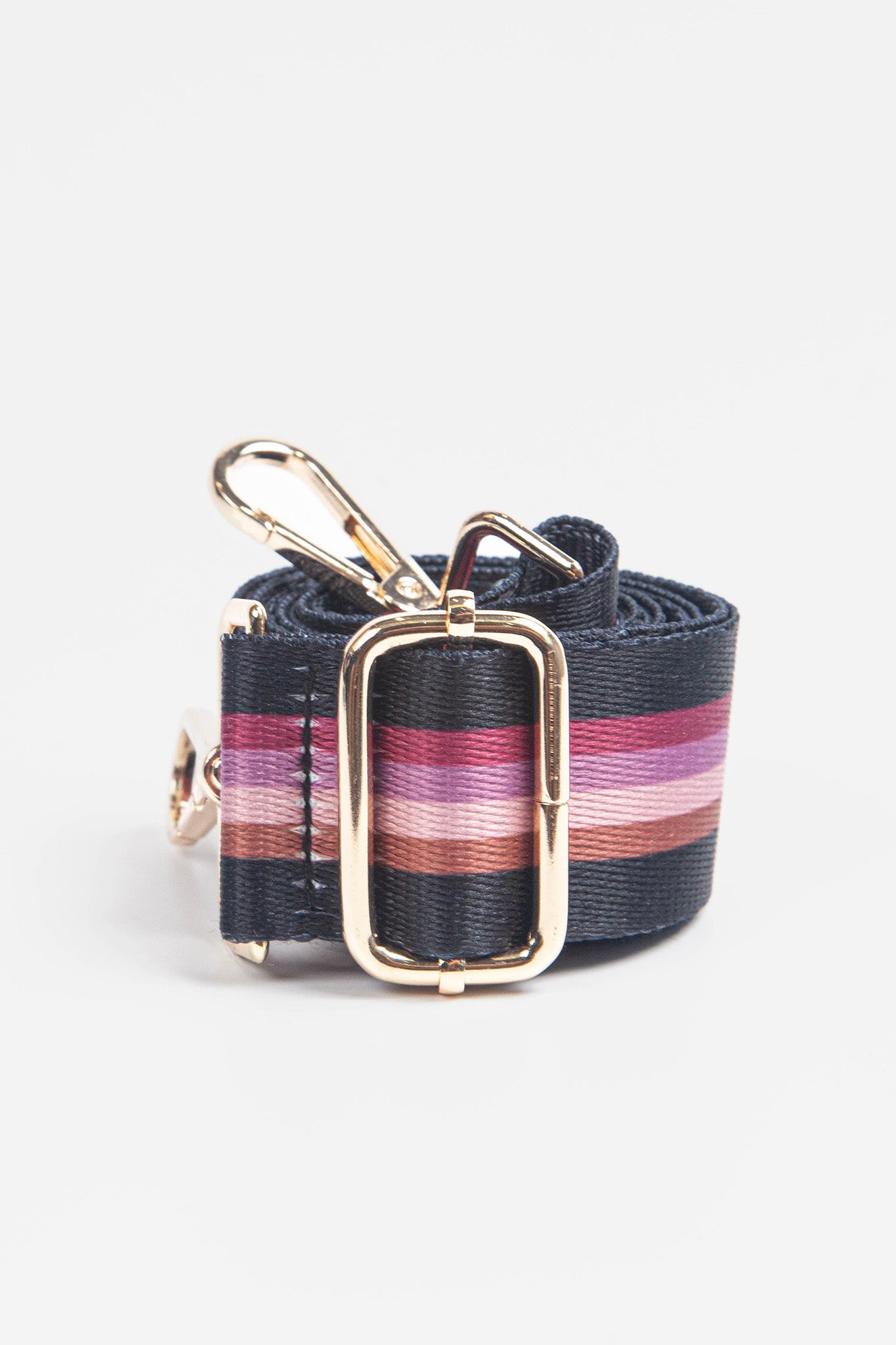 Bag Strap - Pink And Rose Gold Stripes Print - LavenderLime accessory