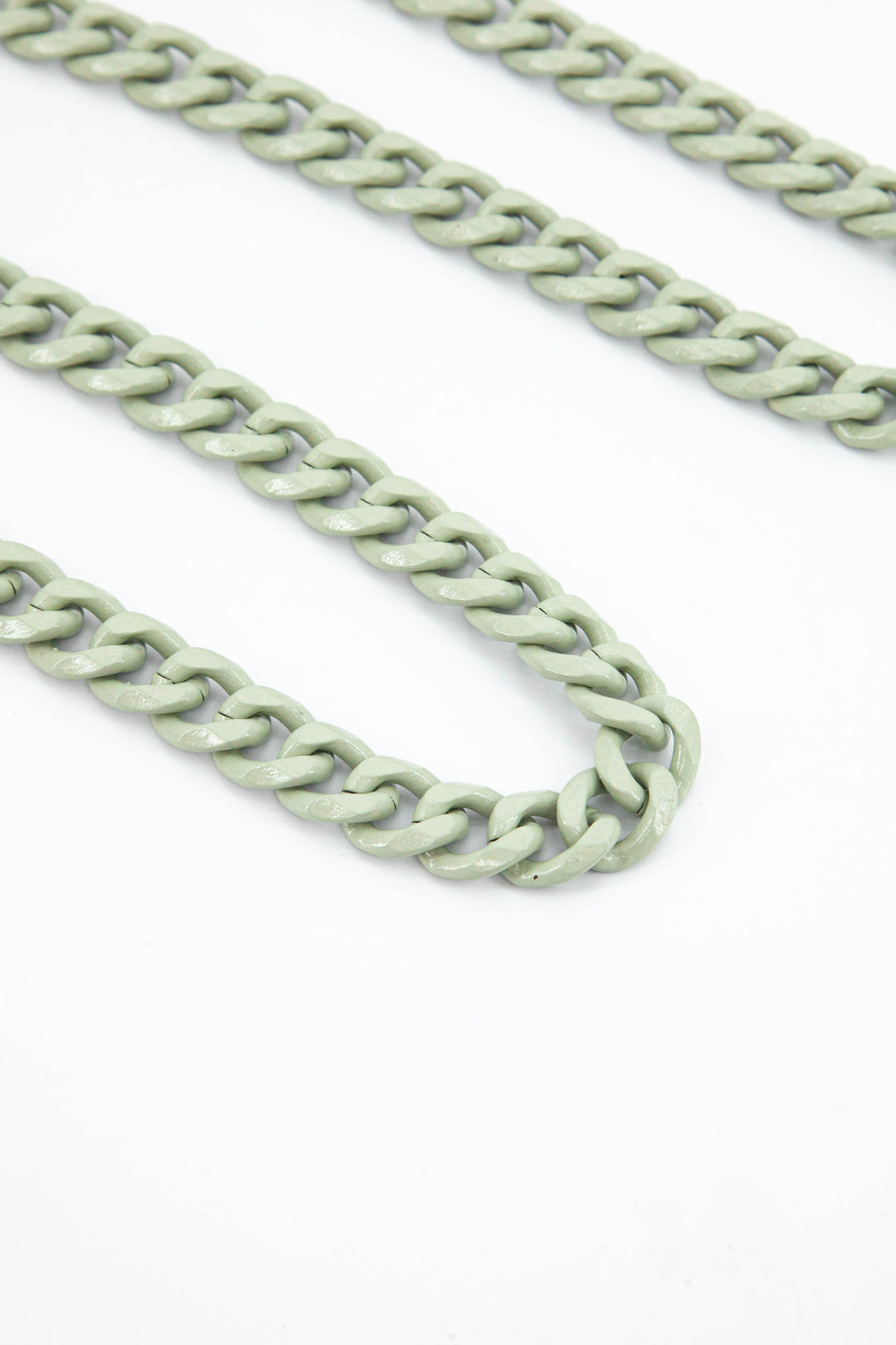 mint green acrylic chain link bag strap