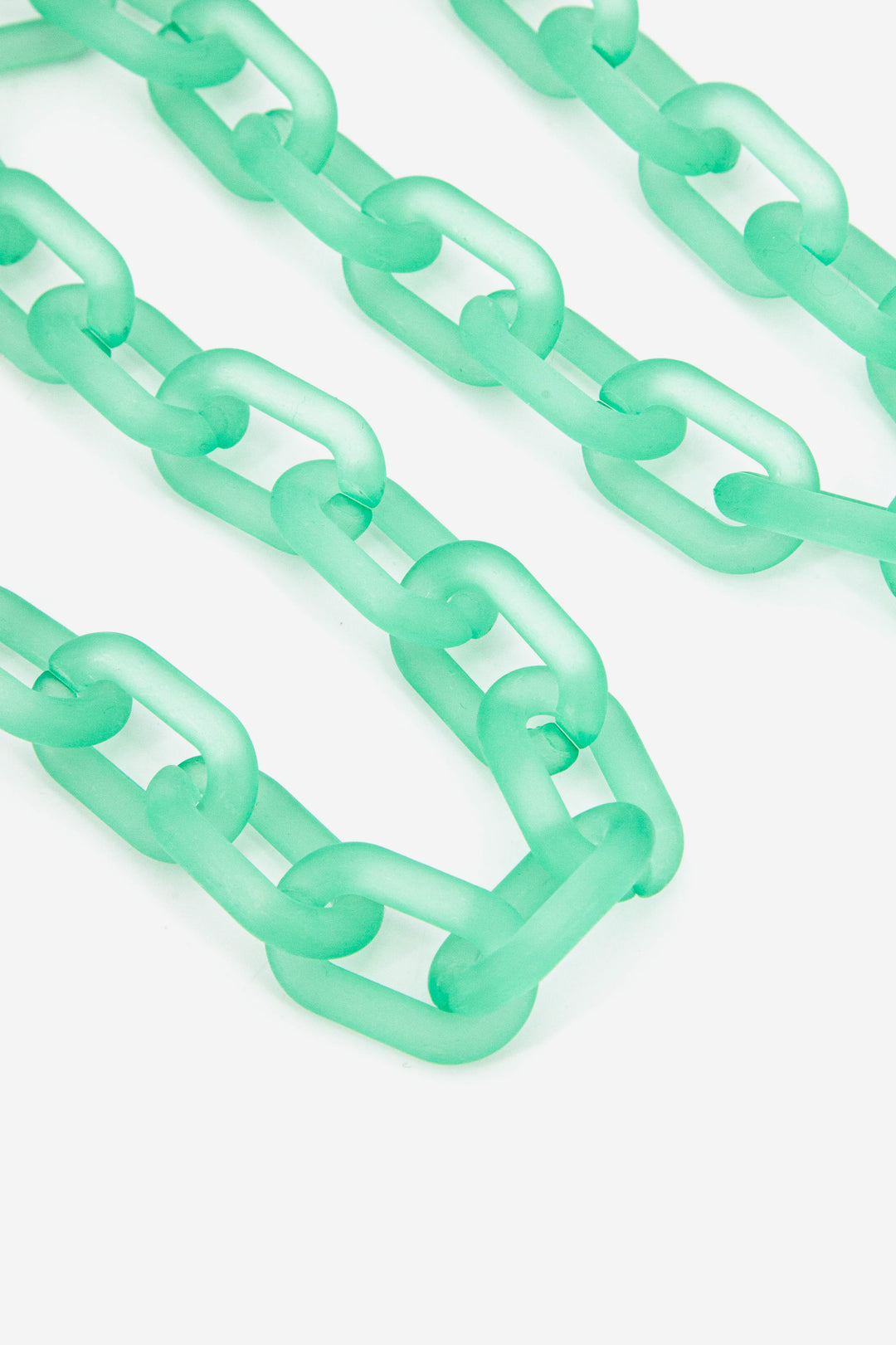 mint green frosted acrylic square link bag strap