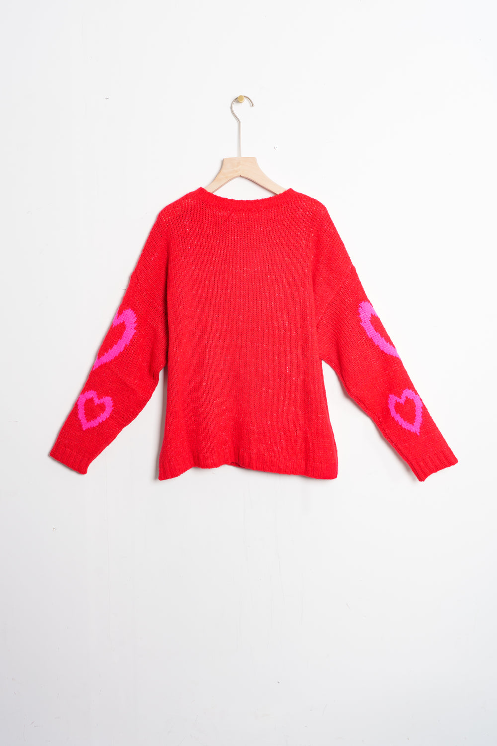 millie-wool-blend-jumper-red-fuchsia-love-hearts-rear-plain