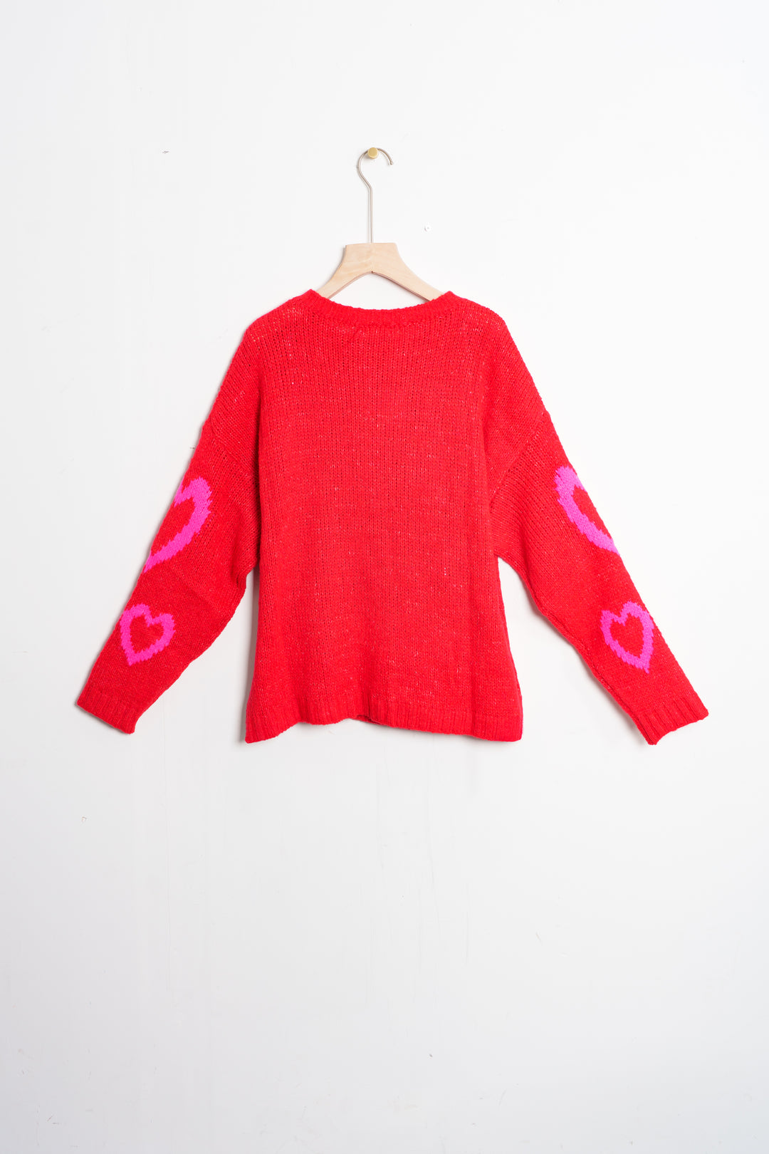 millie-wool-blend-jumper-red-fuchsia-love-hearts-rear-plain