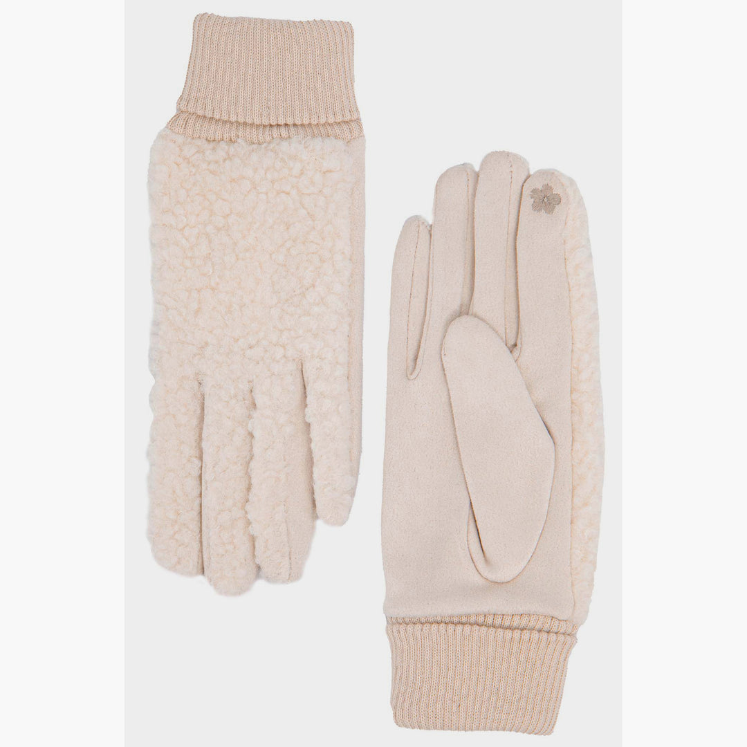winnie-cream-borg-fleece-gloves-touchscreen