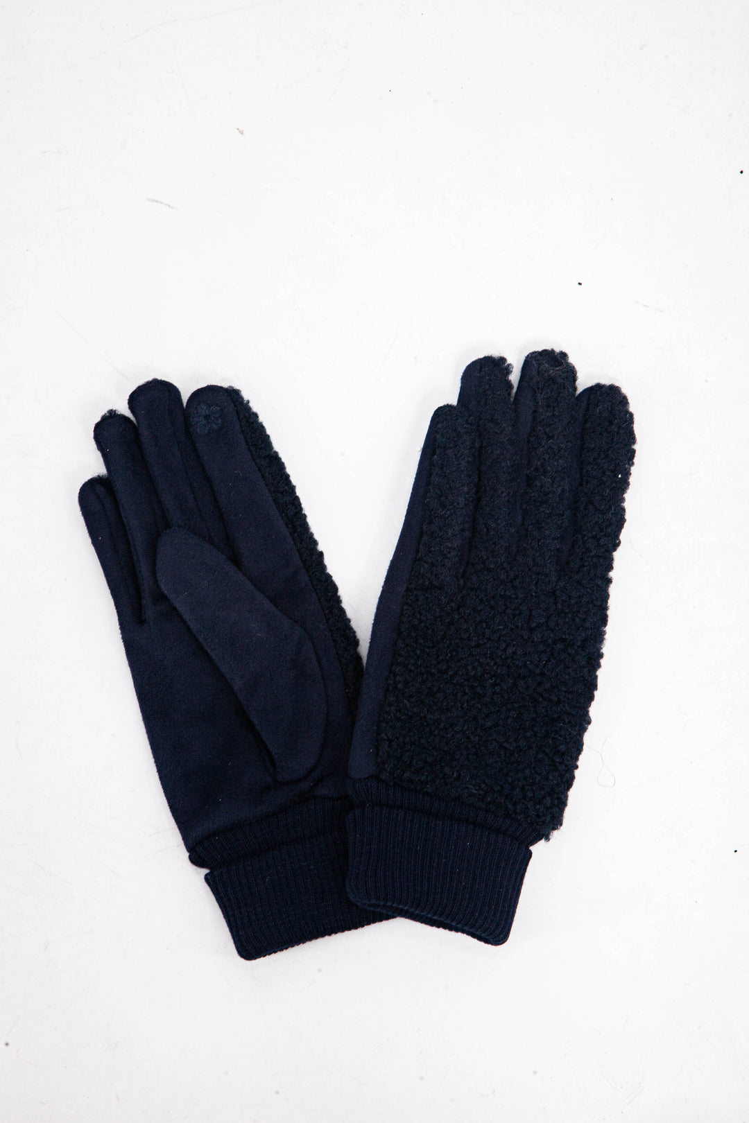 winnie-navy-blue-borg-fleece-gloves-warm-winter