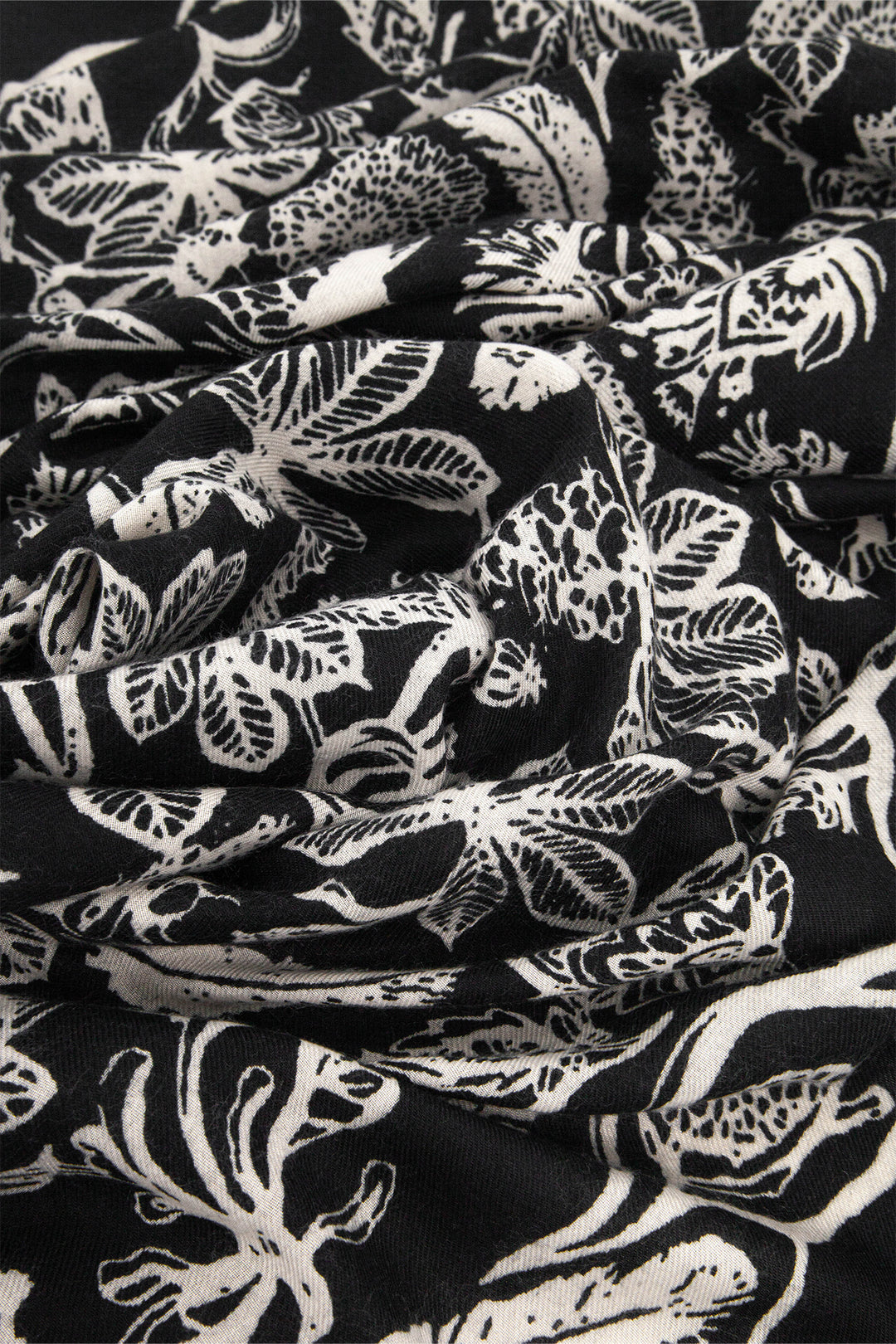 darla-black-floral-lightweight-scarf-close-up-material
