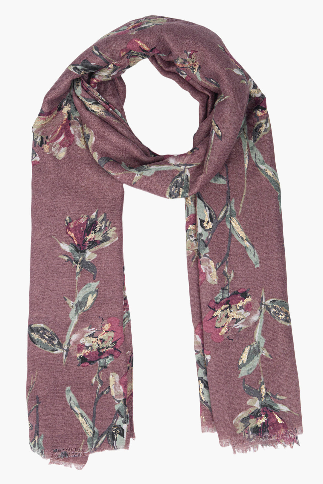 vaeda-pink-floral-lightweight-scarf-gold-foil