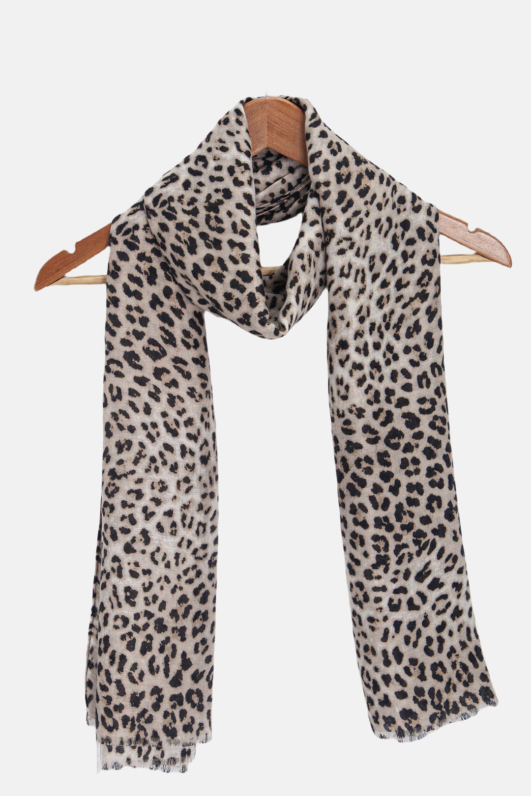 miley-white-leopard-lightweight-scarf-draped-on-coat-hanger
