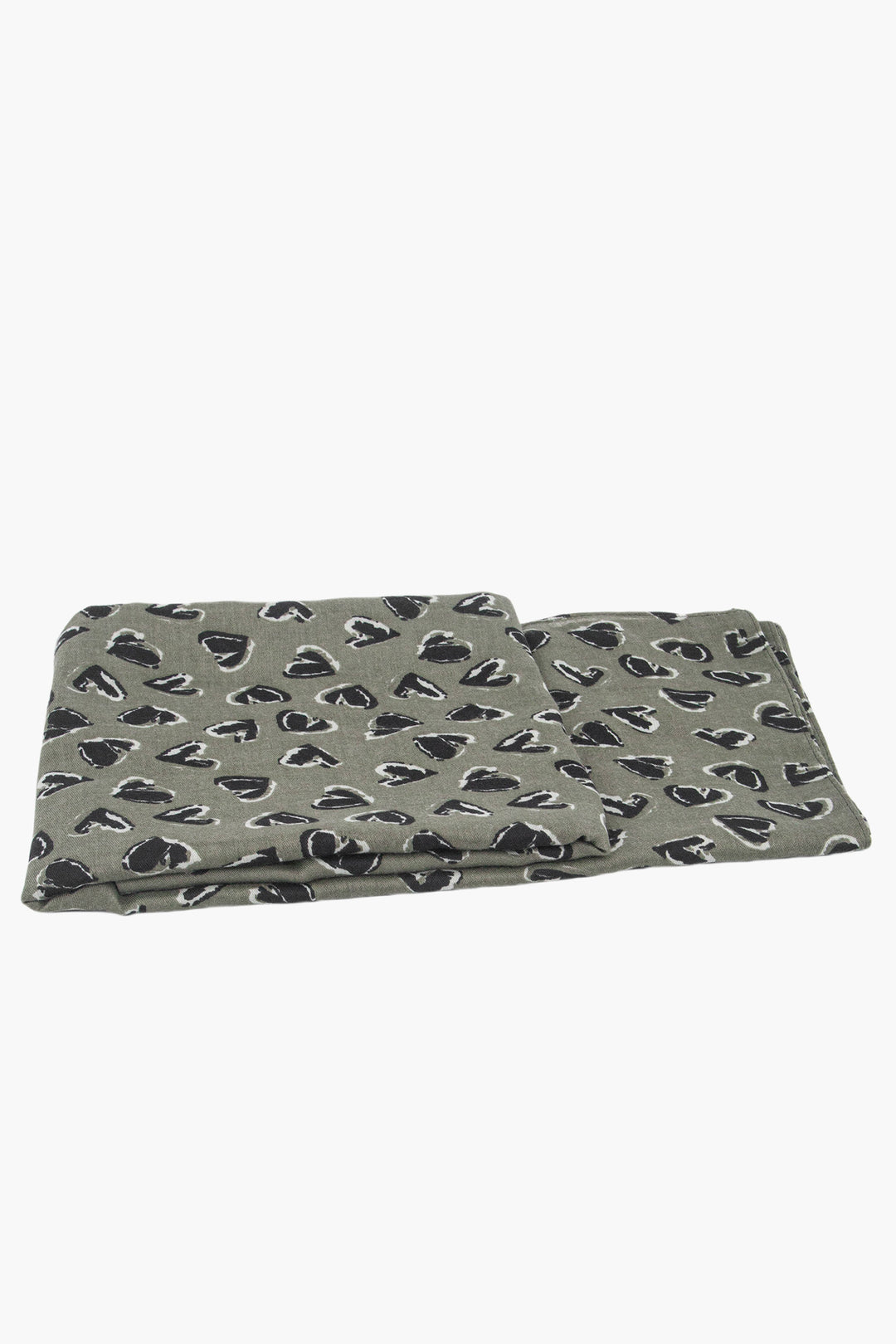 kara-khaki-black-hearts-lightweight-scarf-folded